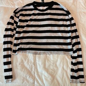 black and white stripped long sleeve